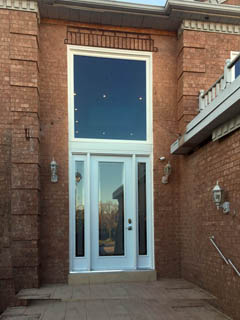 Front Door with large transom
