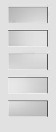 Interior doors shaker 5 Panel frosted glass