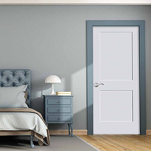 Shaker Door Two Panel Installed Into Bedroom